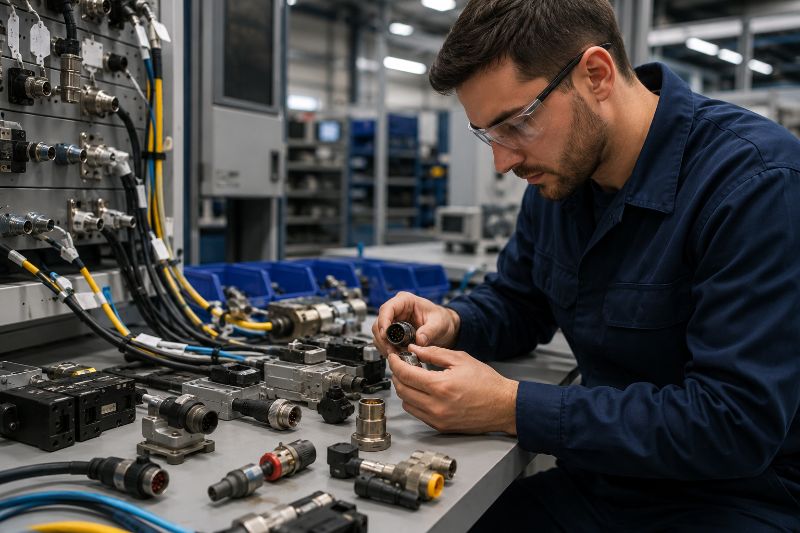 Como comprar conectores eletrônicos para manutenção industrial sem errar na especificação