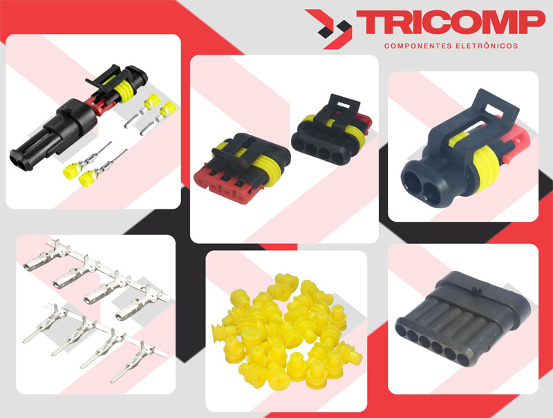 Conector e Terminal Macho e Fêmea Superseal