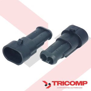 Conector 2 vias Macho Superseal
