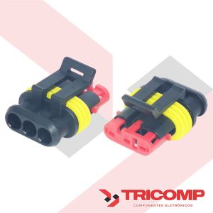 Conector 3 vias Macho Superseal