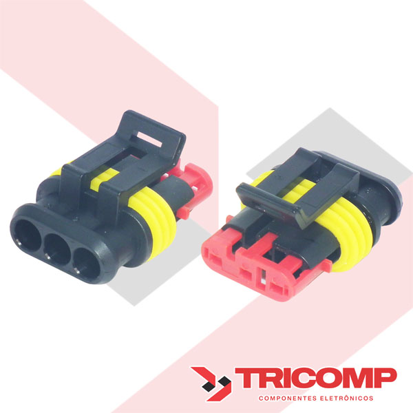 Conector 3 vias Macho Superseal