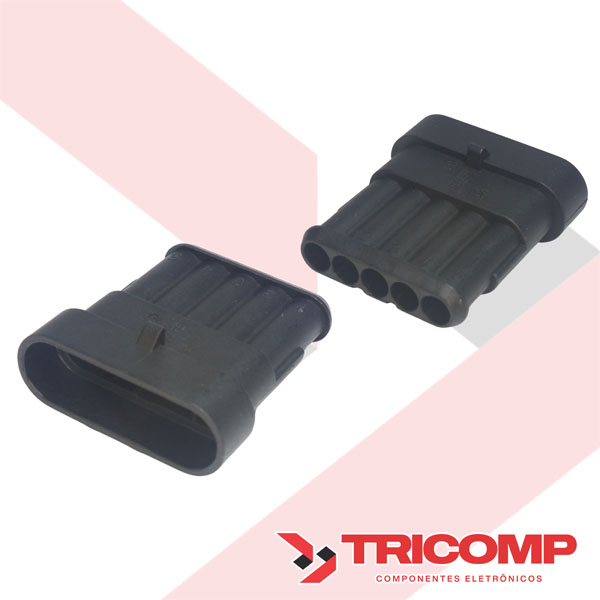 Conector 5 vias Macho Superseal