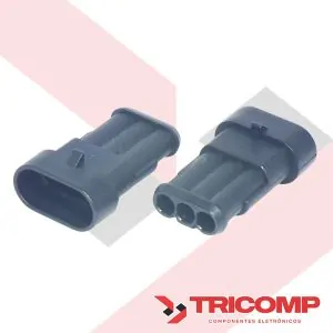 Conector 3 vias Macho Superseal
