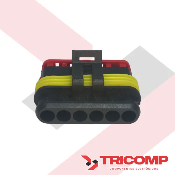 Conector 6 vias Fêmea Superseal