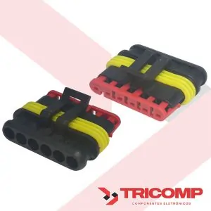 Conector 6 vias Fêmea Superseal