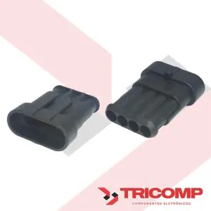 Conector 4 vias Macho Superseal