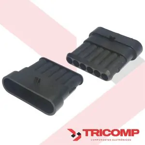Conector 6 vias Macho Superseal