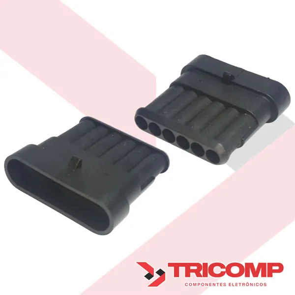 Conector 6 vias Macho Superseal